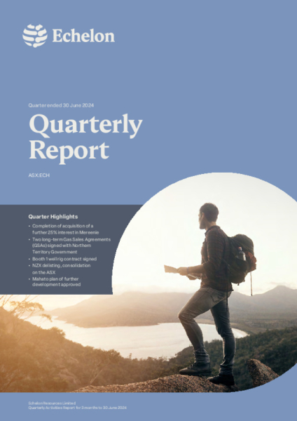 ECH Quarterly Activities Report